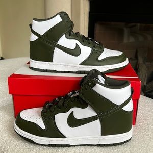 Nike Dunk High White & Cargo Khaki